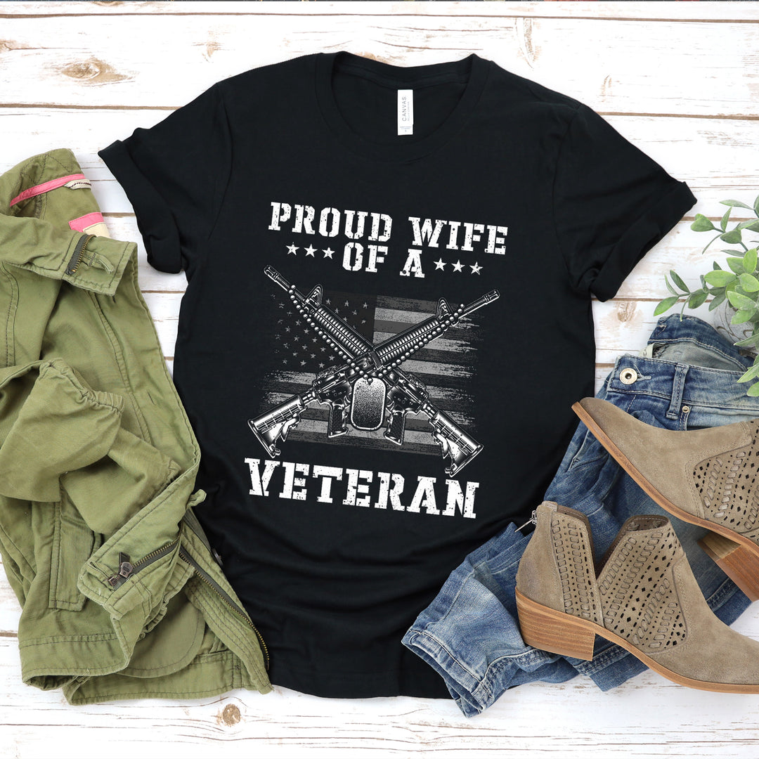 PROUD WIFE OF A VETERAN Tee