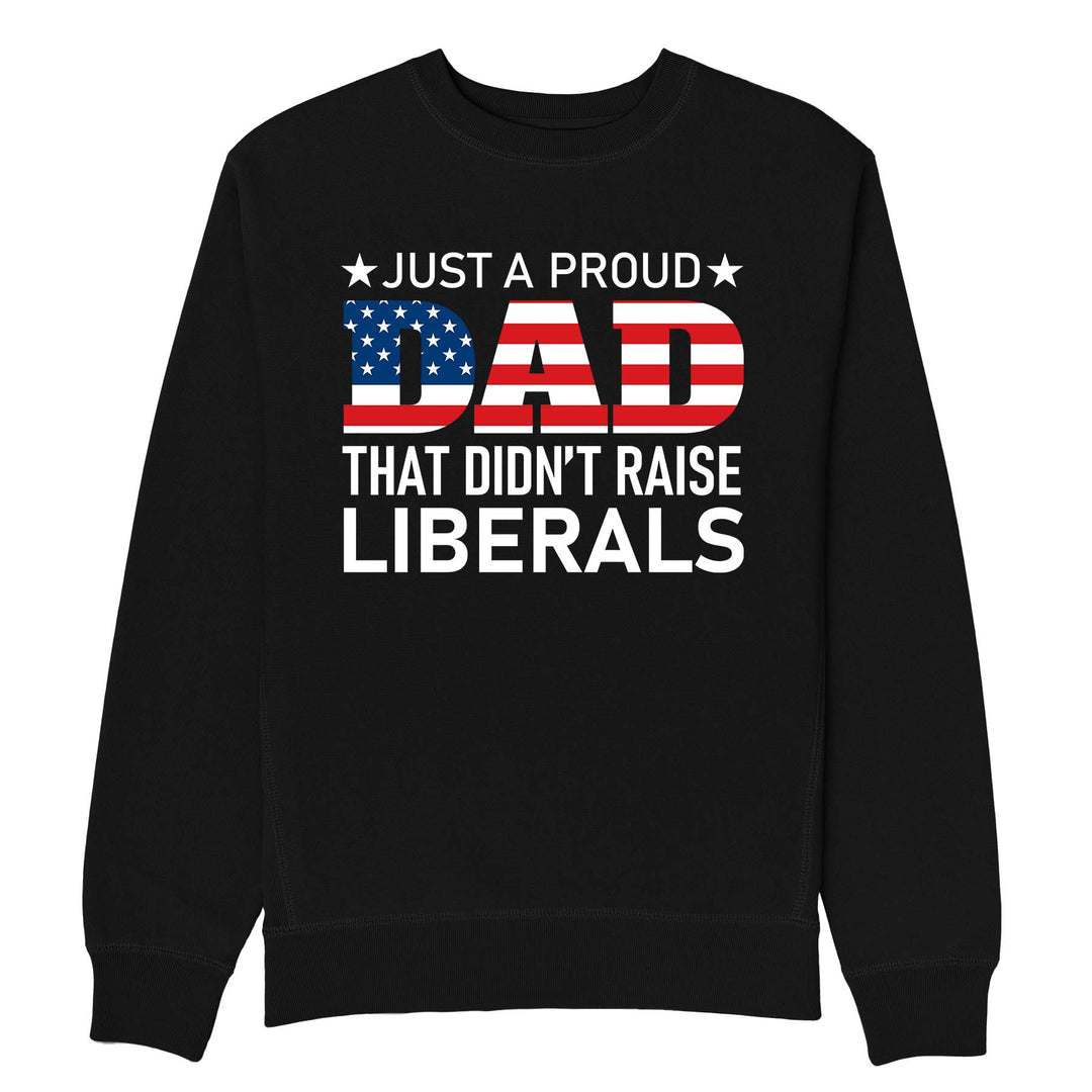 Proud Dad On Black Crewneck