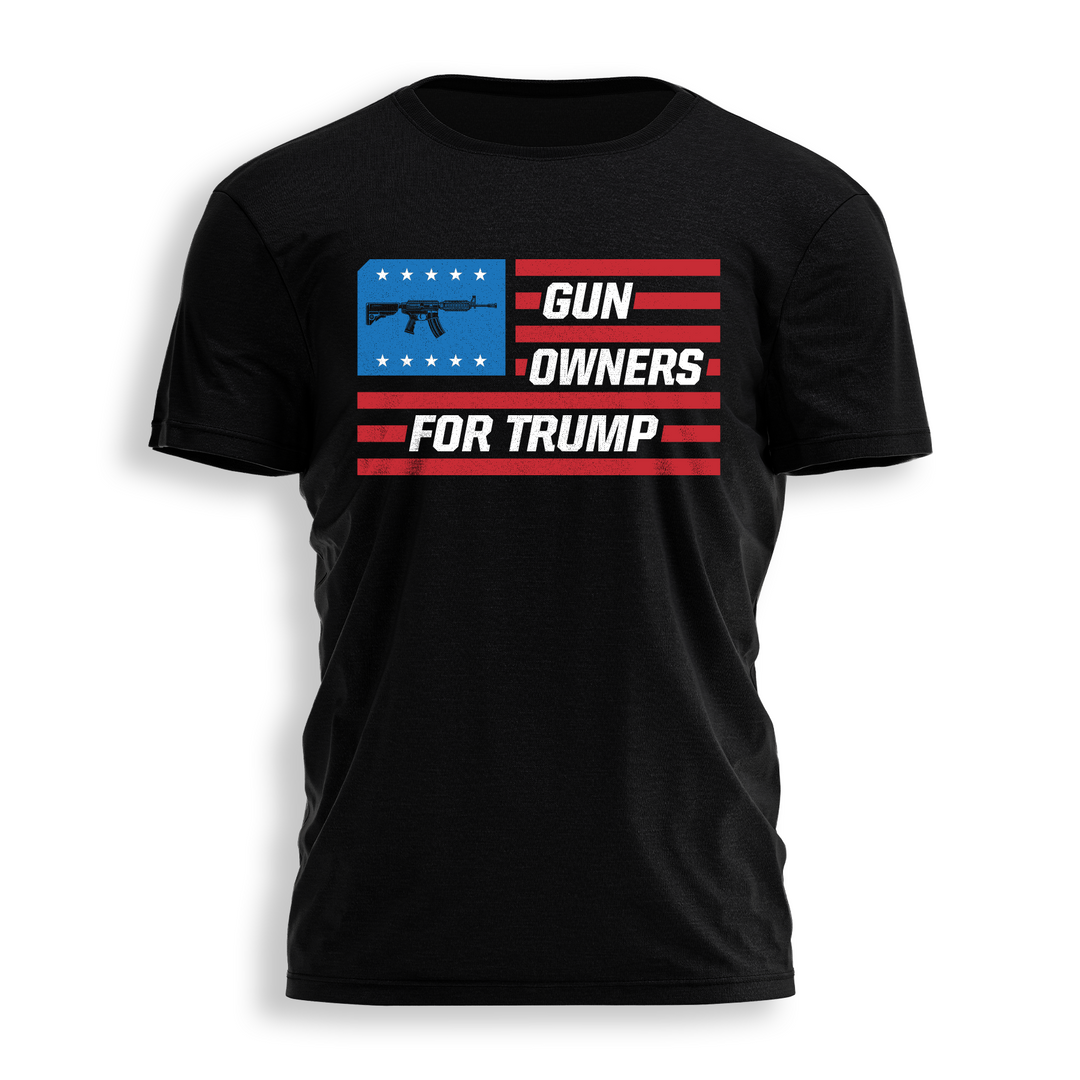 GUN OWNERS FOR TRUMP - FLAG PRINT SHIRT Tee