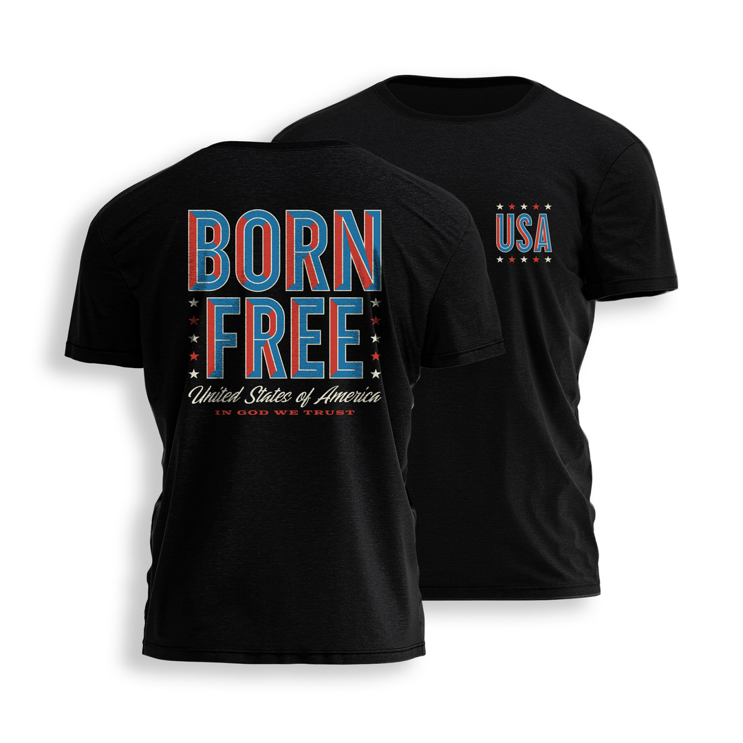 BORN FREE_IN GOD WE TRUST Tee