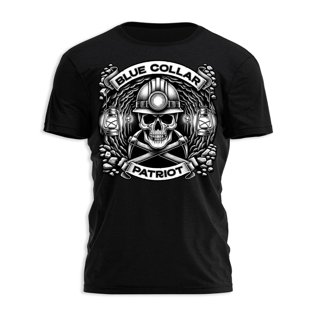 BLUE COLLAR PATRIOT BLACK TSHIRT Tee