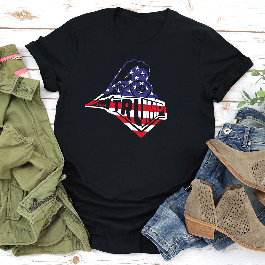 Trump Train RWB - GIRL BLACK TEE Tee