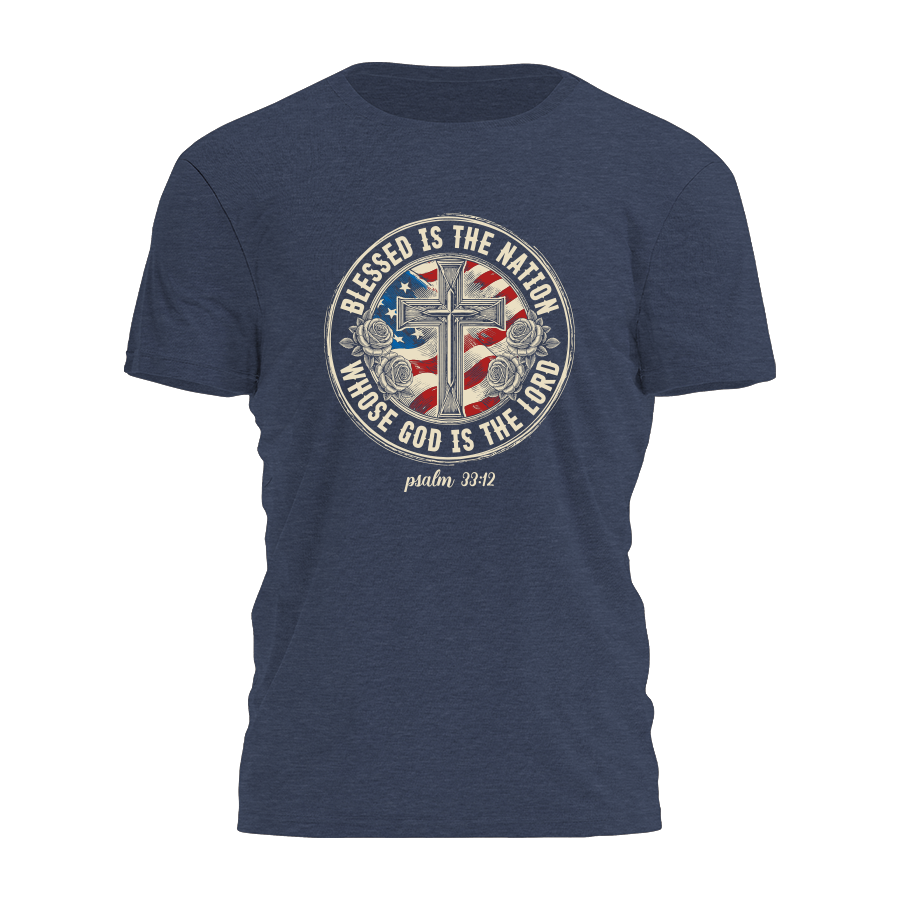 Blessed Is The Nation Tee - 3384