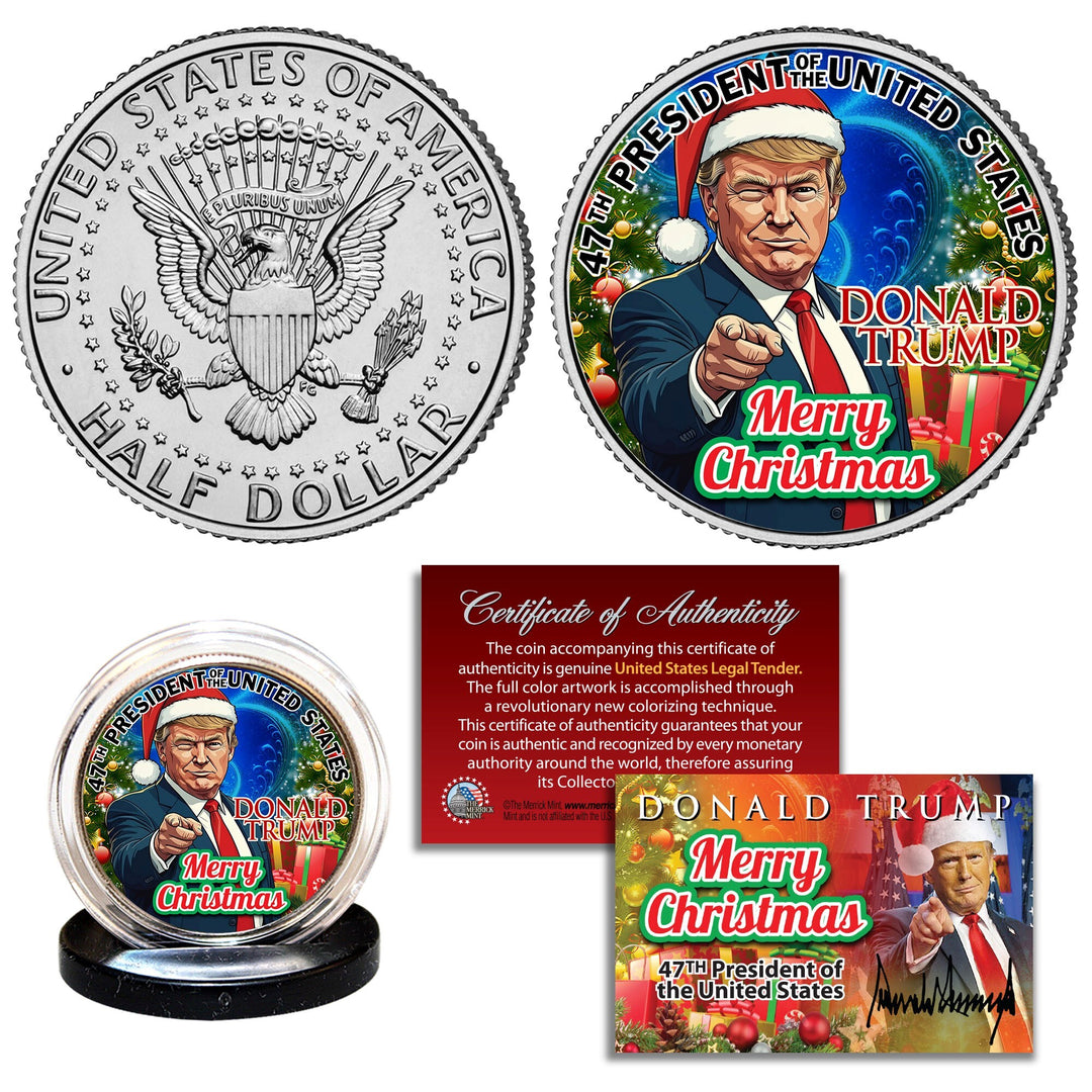 Trump 47th President - Christmas JFK Half Dollar - 3177