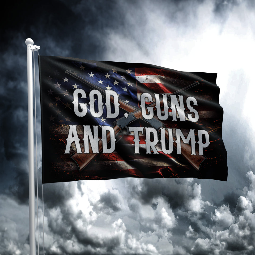 GOD, GUNS AND TRUMP - FLAG