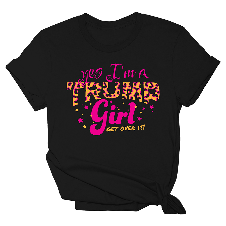 Yes Im A Trump Girl - Pink and Leopard Tee