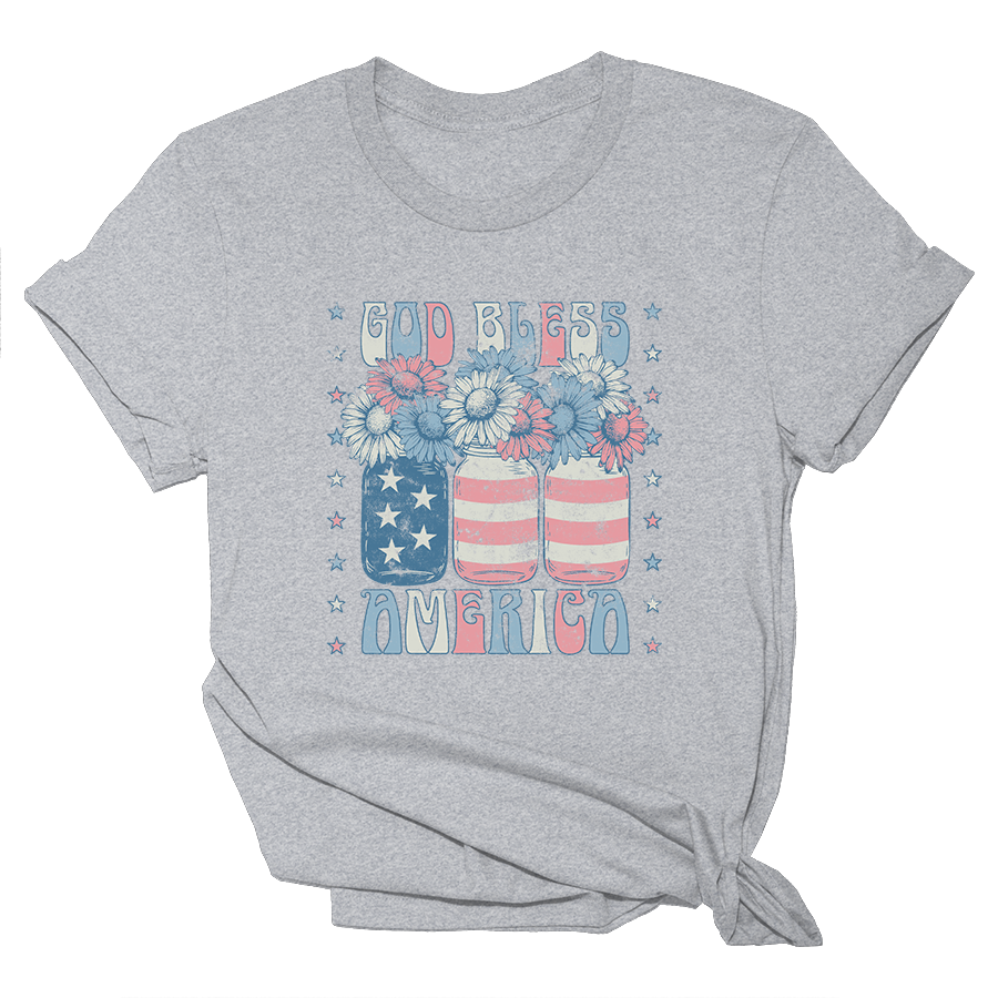 God Bless America - Mason Jars - Womens Tee