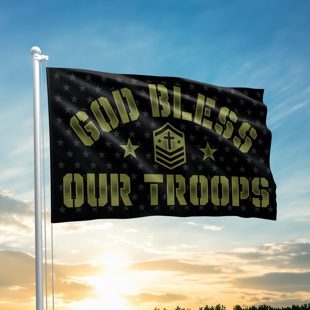 God Bless Our Troops - Flag