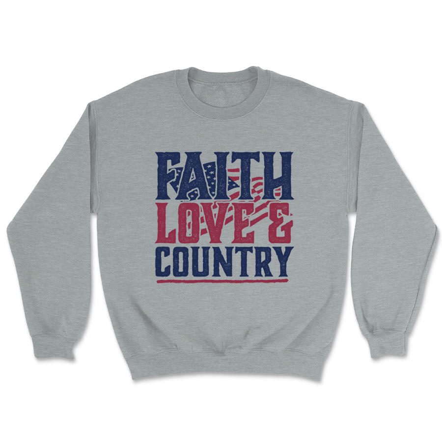 Faith, Love & Country Crewneck - 3275
