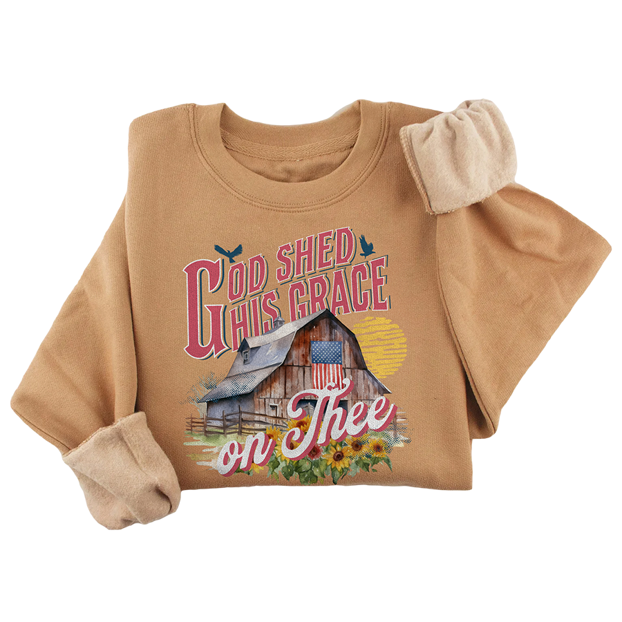 God Shed His Grace Crewneck - 3447