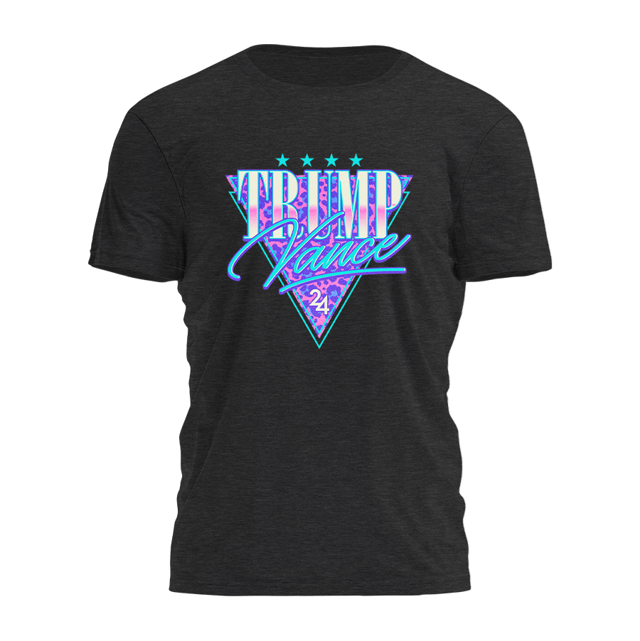 Trump Vance - 80s Purple Leopard Print Tee - 2857