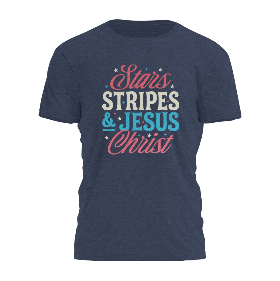 Stars Stripes & Jesus Christ Tee - 3279