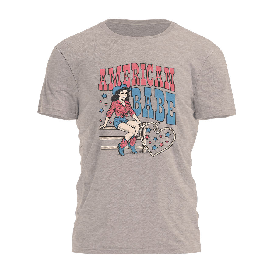 American Babe - Western Tee - 3843