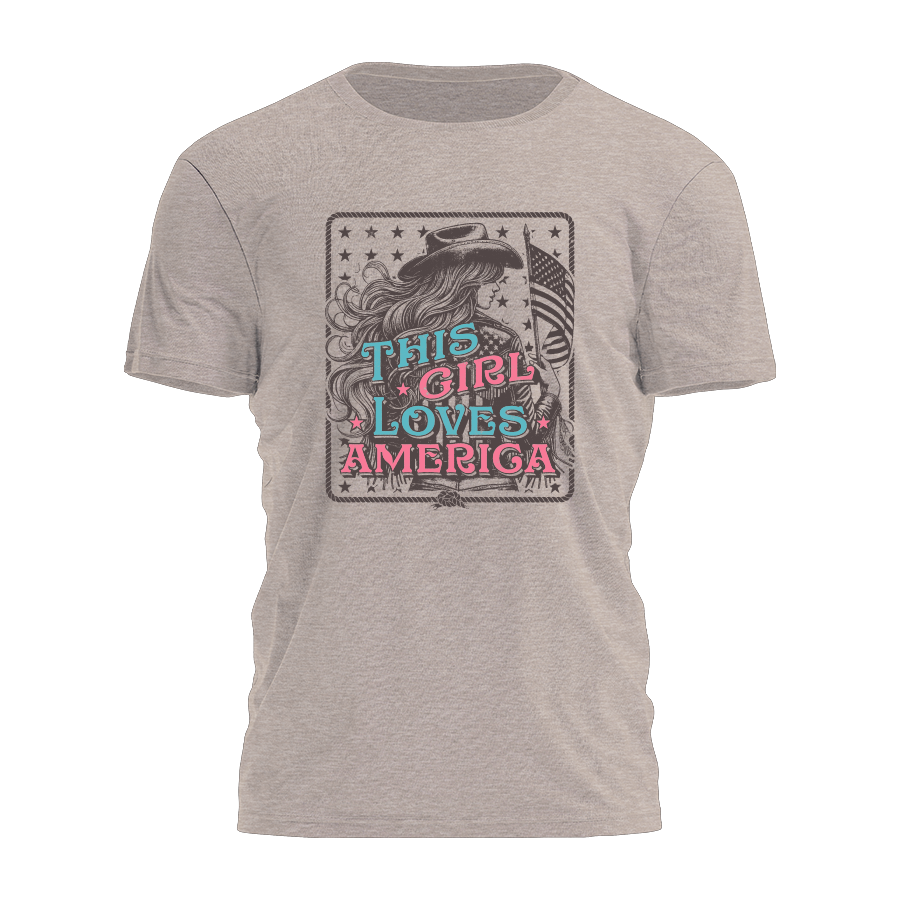 This Girl Loves America Tee - 3707