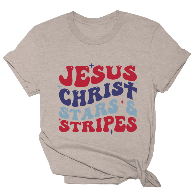 Jesus Christ Stars and Stripes Tee - 2331