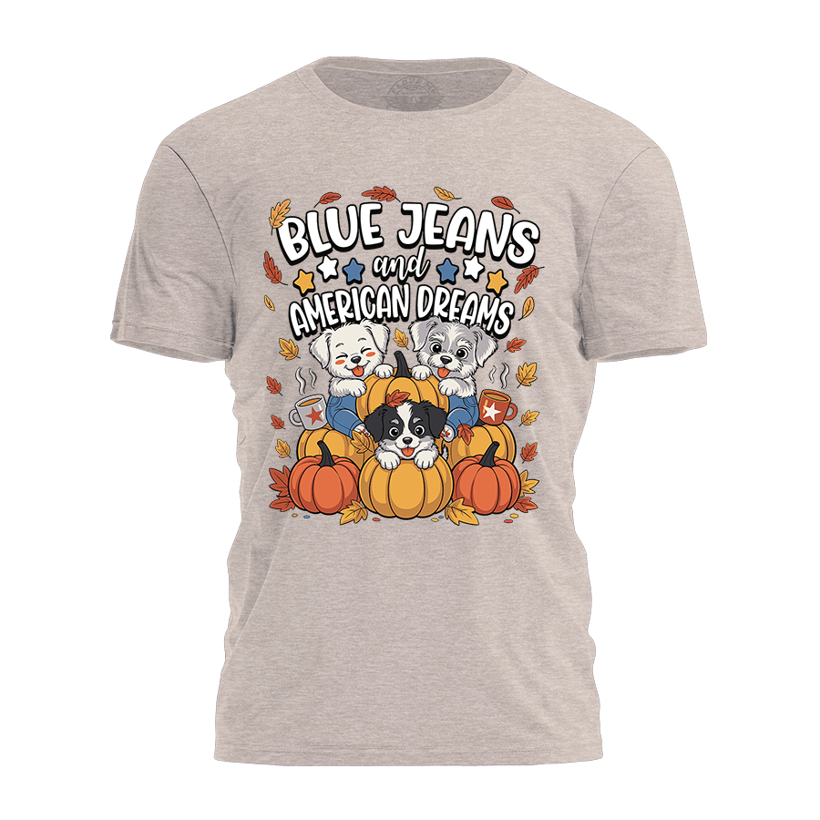 Blue Jeans & American Dreams - Puppies Tee - 4072