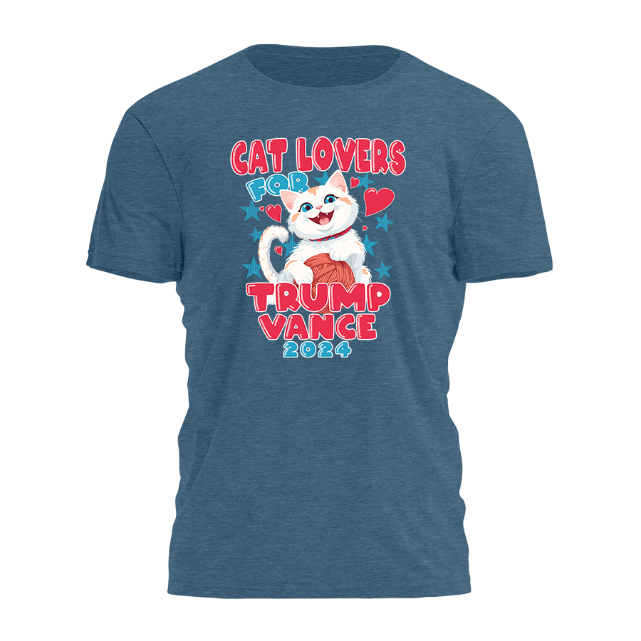 Cat Lovers For TRUMP/VANCE 2024 Tee - 2859