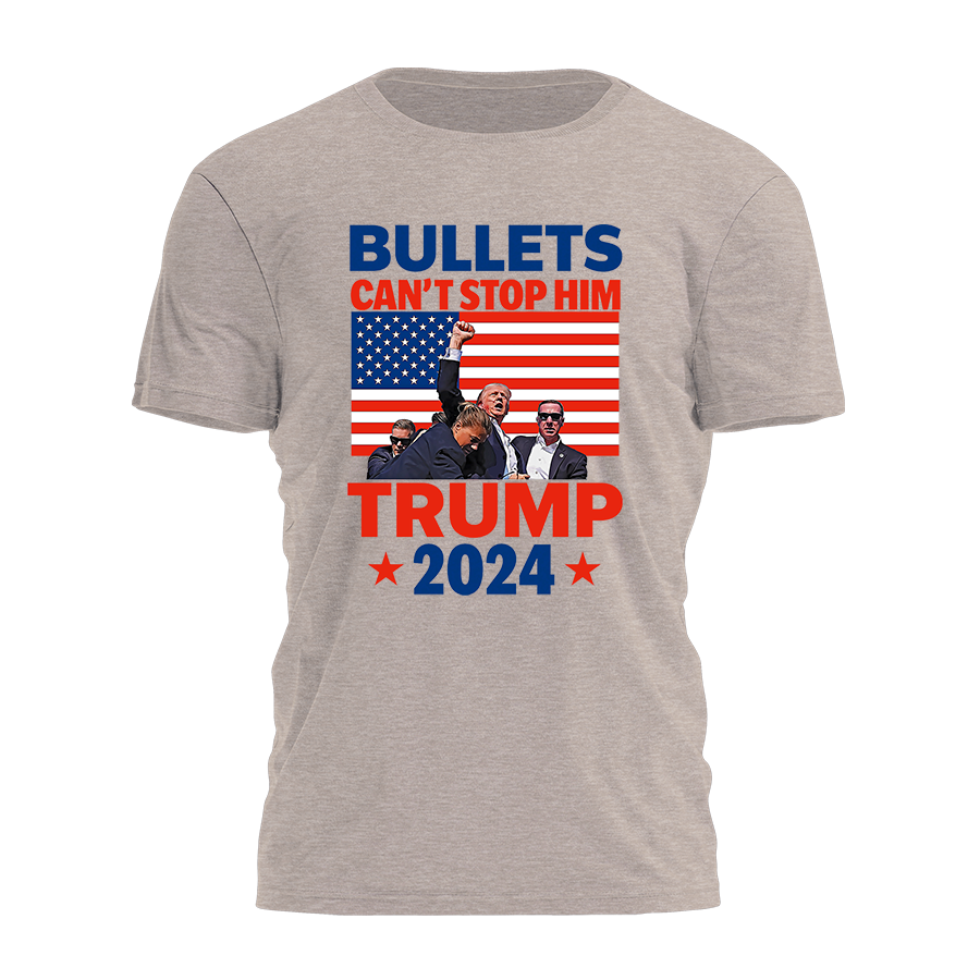 Bullets Cant Stop Him Tee - 2747