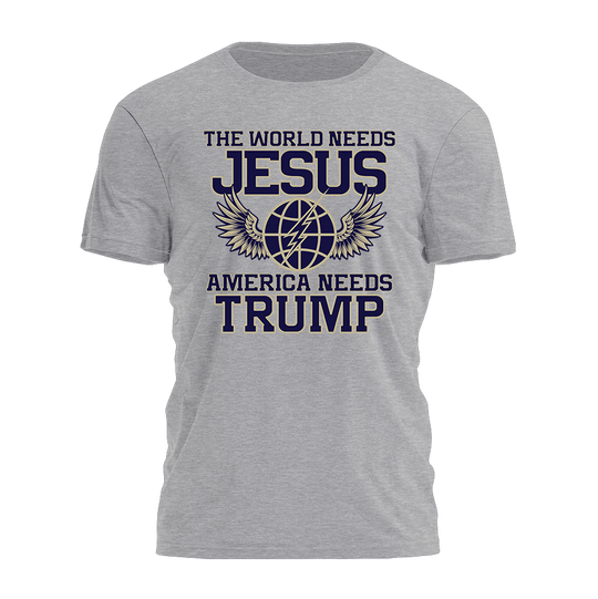 The World Needs Jesus America Needs Trump Tee - 2277