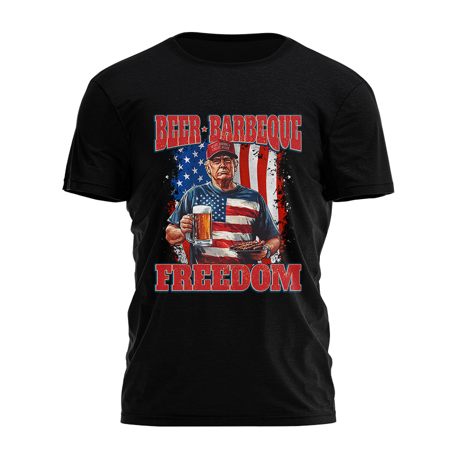 Beer BBQ Freedom Tee - 3873
