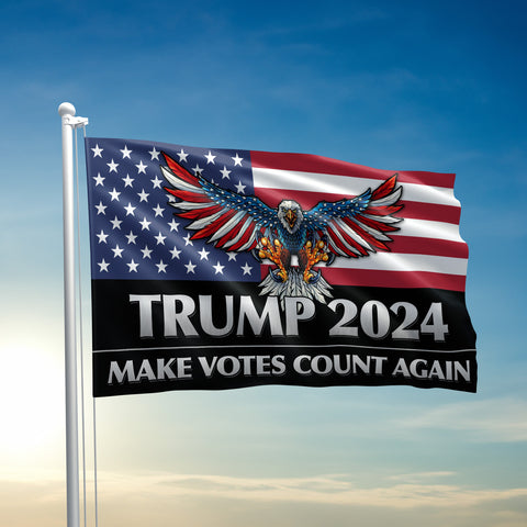 Trump 2024 - Make Votes Count Again Flag - 2691