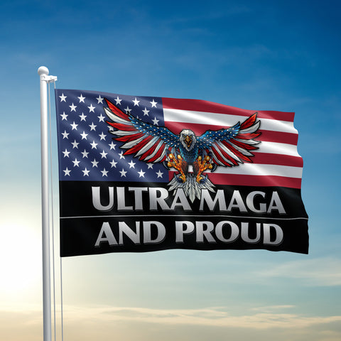 Ultra MAGA and Proud Flag - 2698