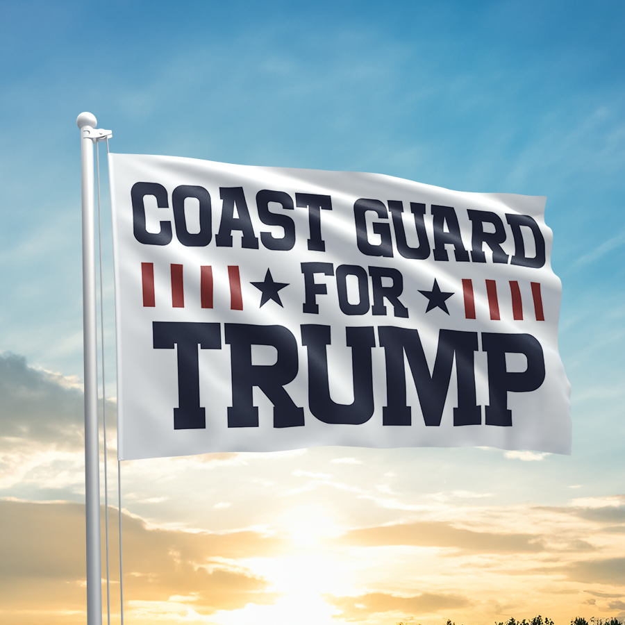 Coast Guard For Trump Flag 8547