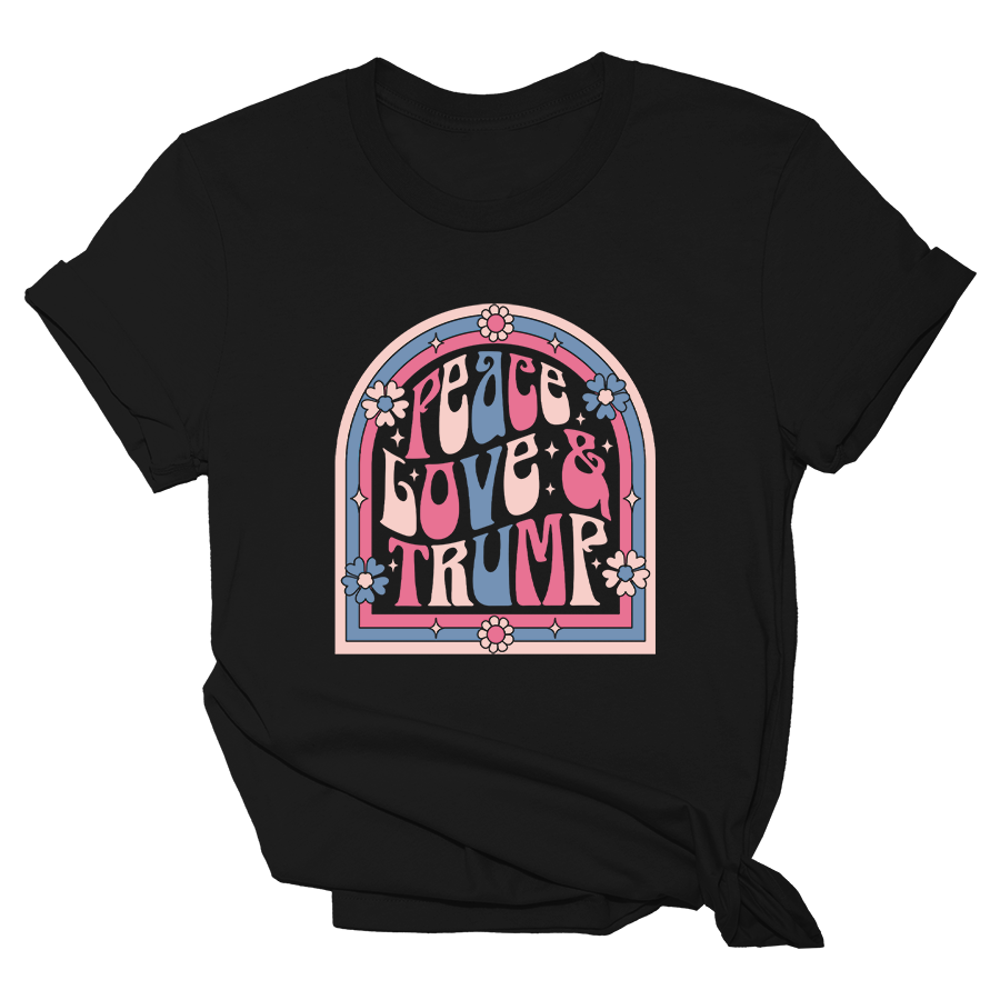 Peace, Love And Trump - Womens Tee
