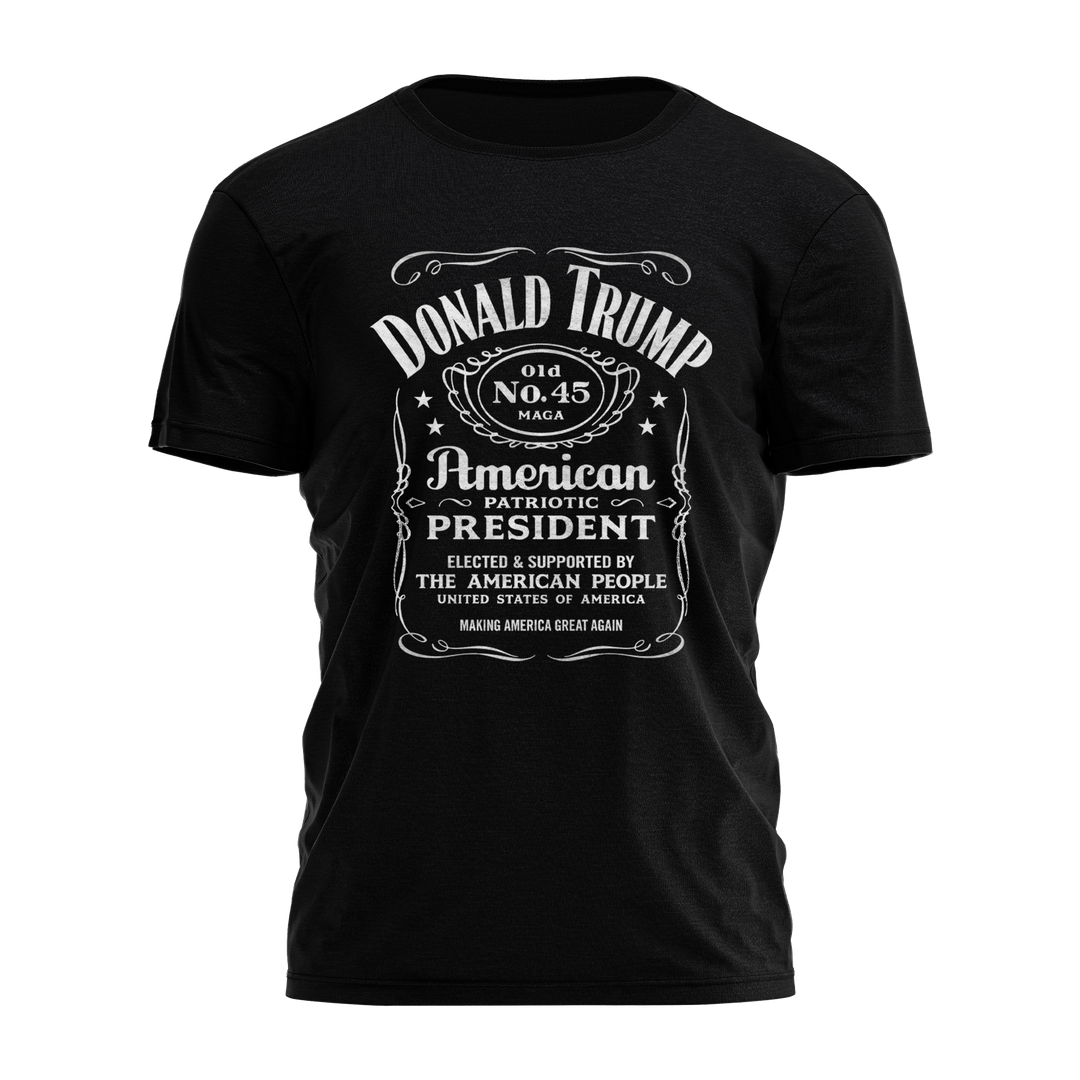 Trump Whiskey White Letter Remake Shirt Tee