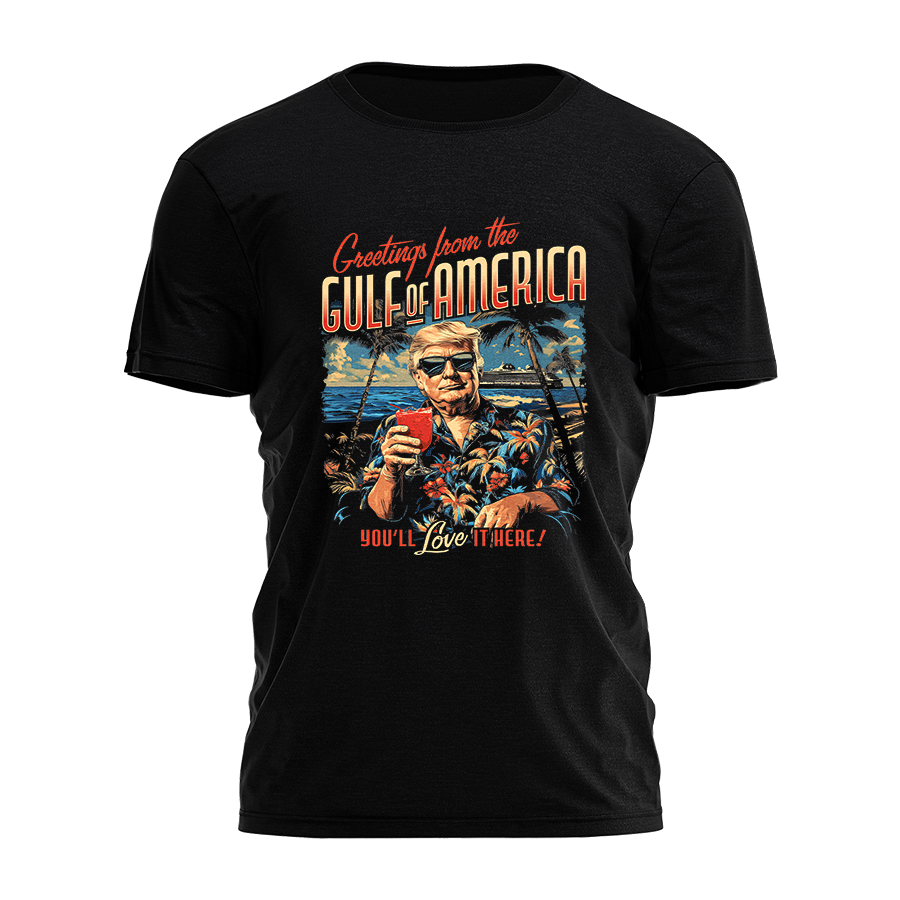 Gulf Of America - Postcard Illustration Tee - 3549