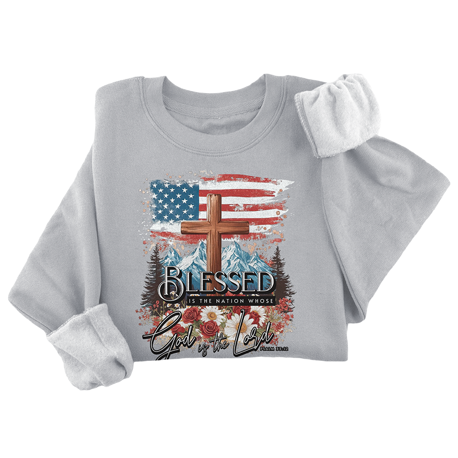 Blessed Is The Nation Crewneck - 3445