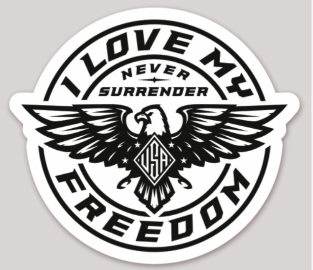 I Love My Freedom Logo Decal - 3595