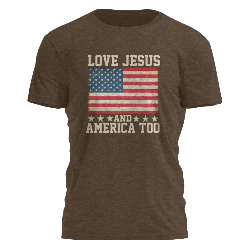 Love Jesus and America Too Tee - 2318