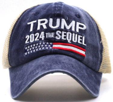 Trump 2024 "The Sequel" Mesh Hat (Navy)