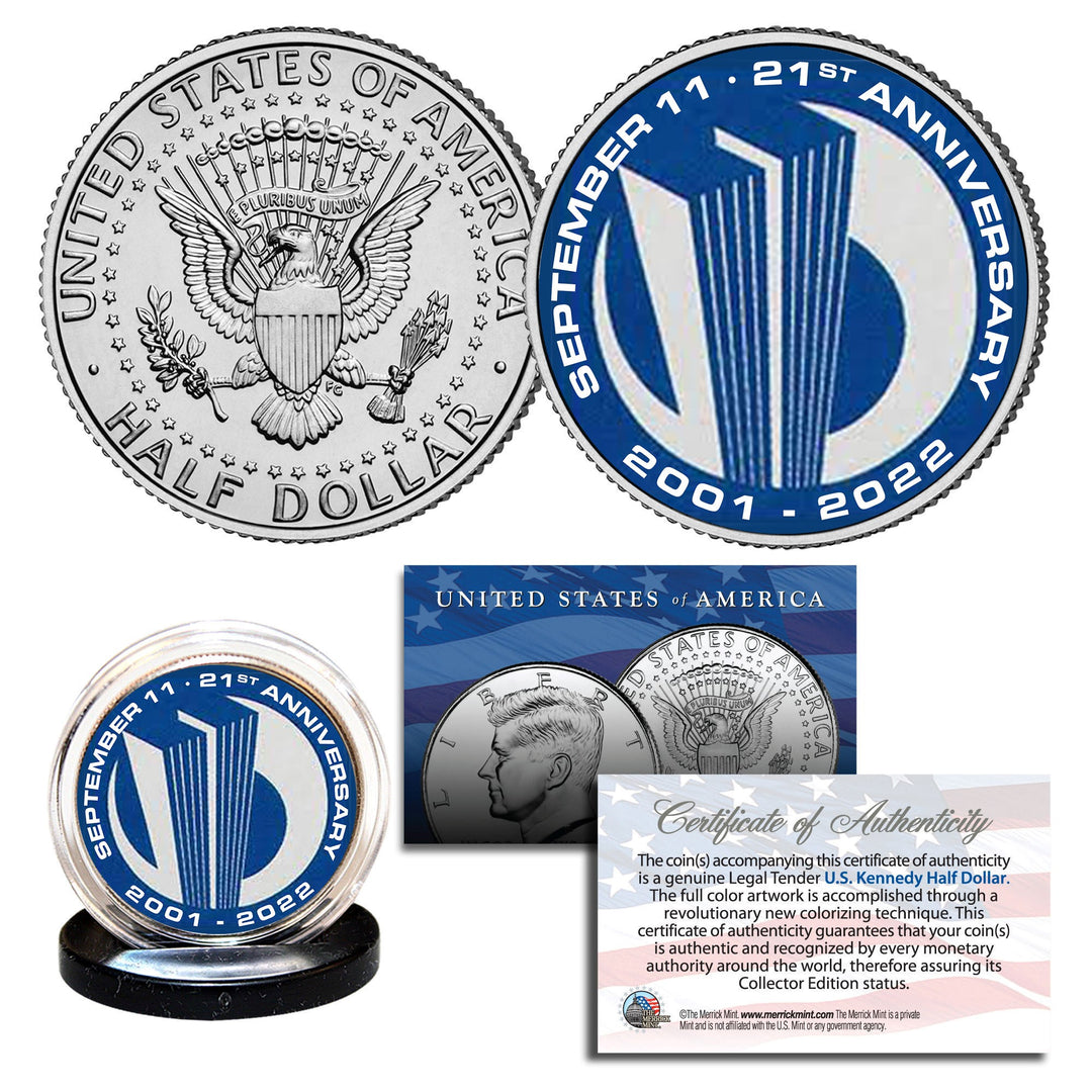 9/11 Never Forget JFK Half Dollar