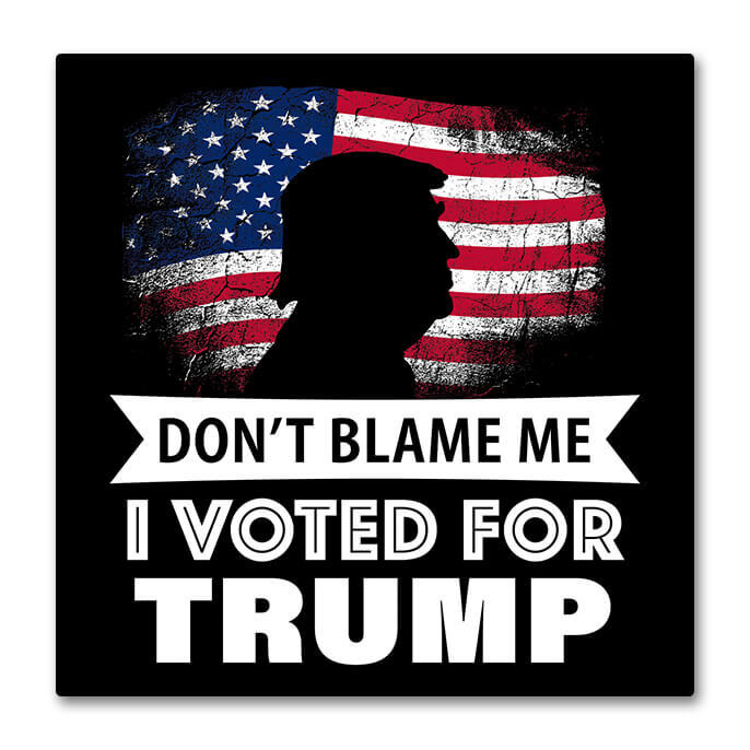 Don't Blame Me I Voted For Trump Square Decal