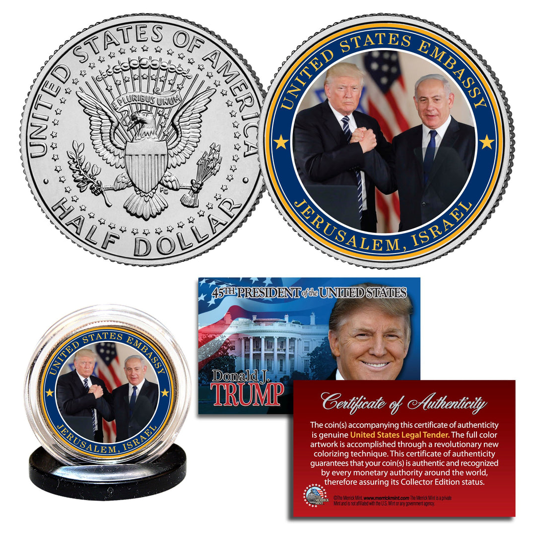 Donald Trump Israel Coin - I Love My Freedom