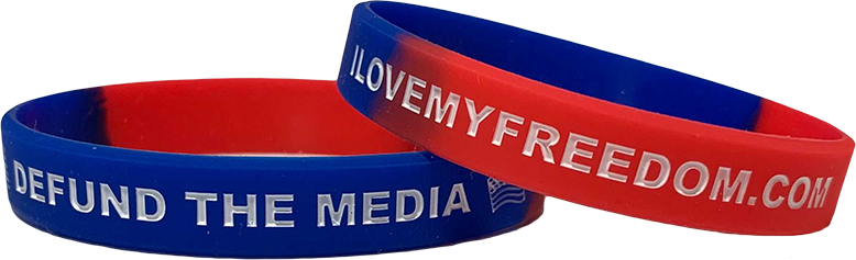 Defund The Media Wristband - I Love My Freedom