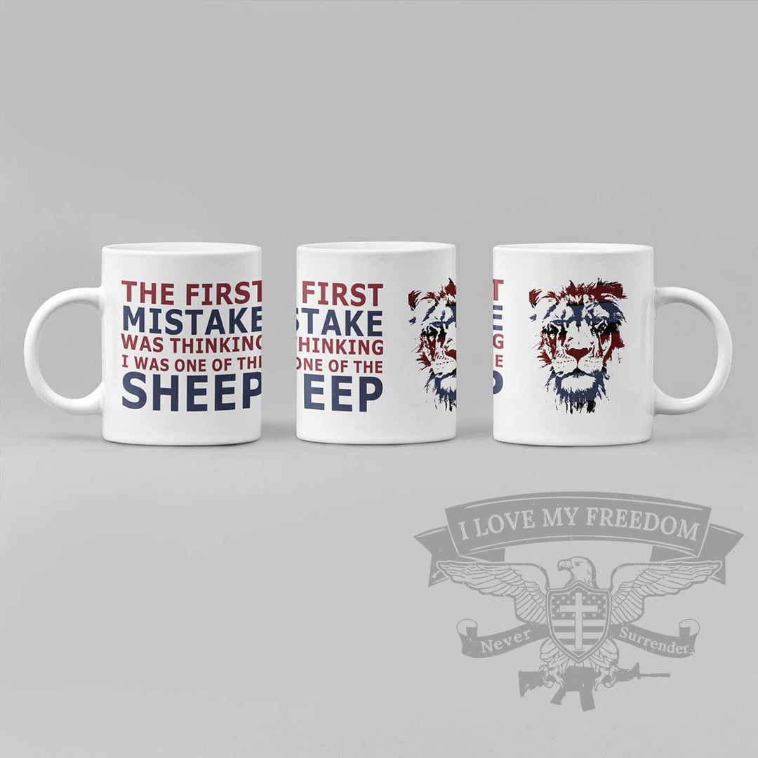 White Lions Not Sheep Mug
