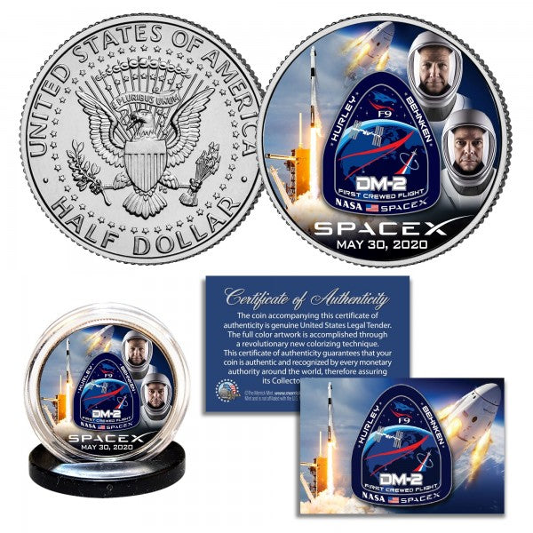 SpaceX First Crew JFK Half Dollar