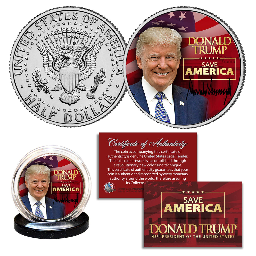 Trump Save America JFK Half Dollar