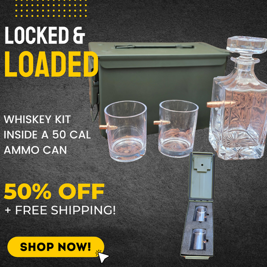 Locked & Loaded Whiskey Kit: Inside a 50 Cal Ammo Can - 3258