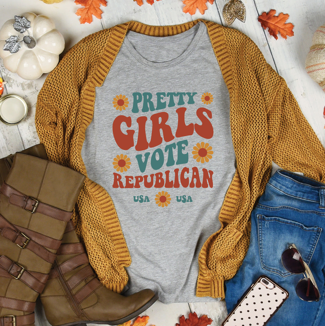 PRETTY GIRLS VOTE REPUBLICAN - WOMENS Tee