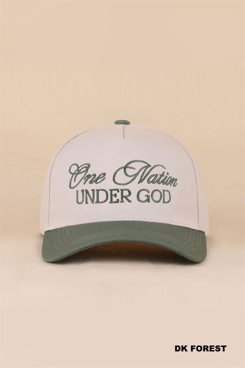 One Nation Under God Cotton Hat (6 colors)