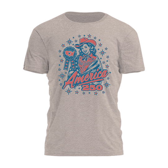 America 250 - USA Western Girl Tee - 4564