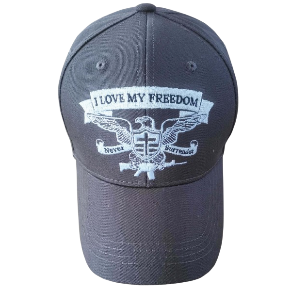 I Love My Freedom Logo Hat (Grey)