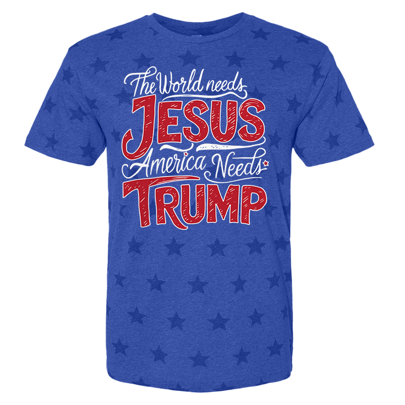 The World Needs Jesus America Needs Trump Tee - 2299