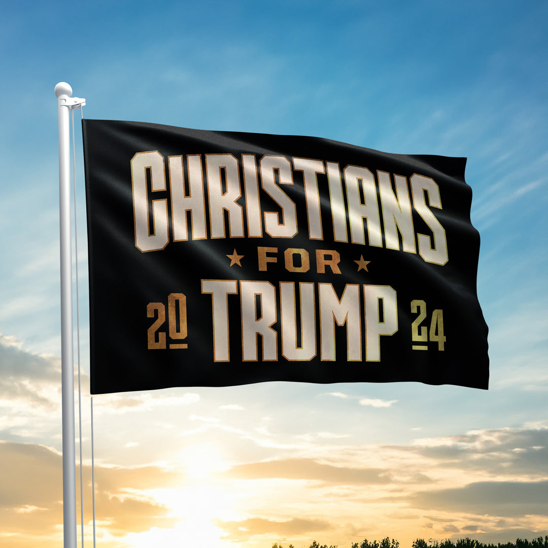Christians For Trump - Gold and Bronze - Flag