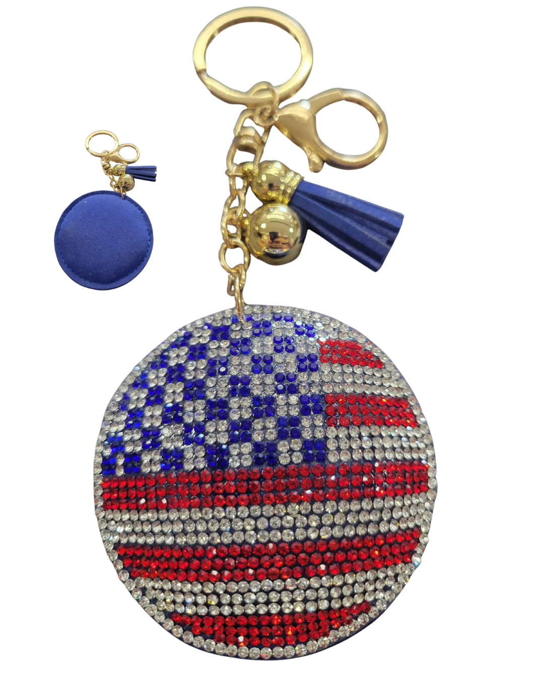 Round Flag Key Chain