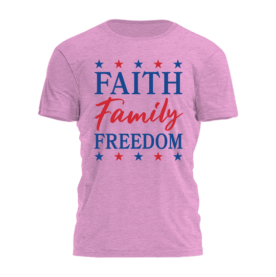 Faith Family Freedom Tee - 4923